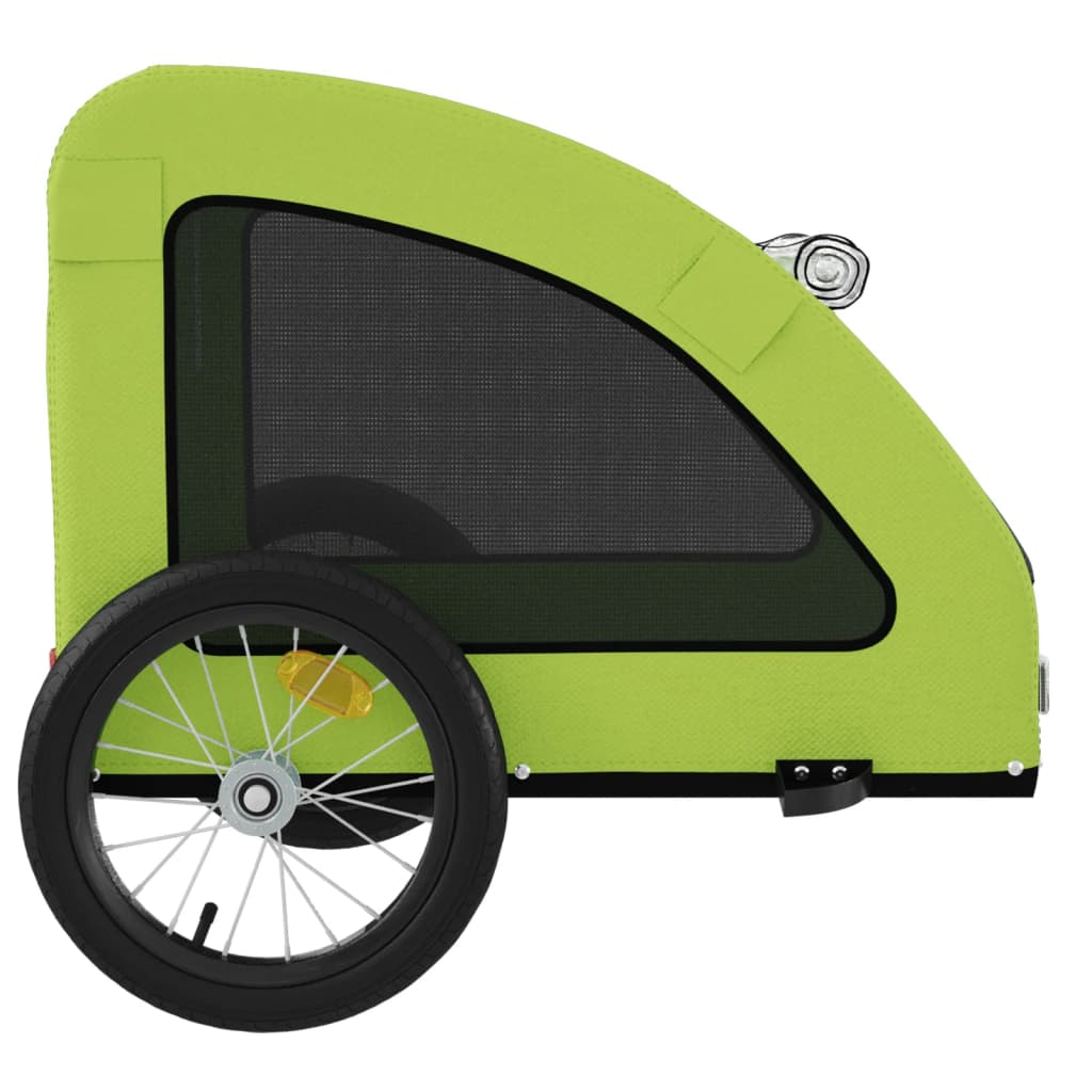 Pet Bike Trailer Green Oxford Fabric and Iron