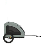 Pet Bike Trailer Grey Oxford Fabric and Iron