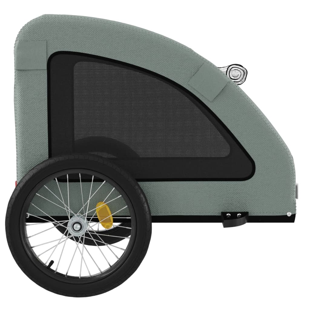 Pet Bike Trailer Grey Oxford Fabric and Iron
