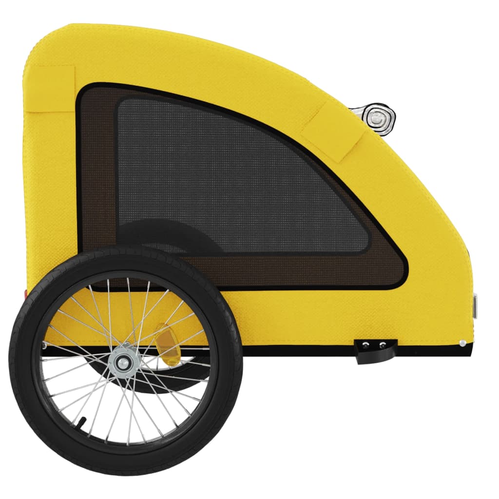 Pet Bike Trailer Yellow Oxford Fabric and Iron