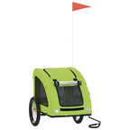 Pet Bike Trailer Green Oxford Fabric and Iron