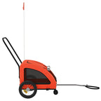 Pet Bike Trailer Orange and Grey Oxford Fabric and Iron