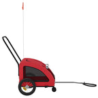 Pet Bike Trailer Red Oxford Fabric and Iron
