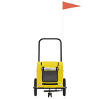 Pet Bike Trailer Yellow Oxford Fabric and Iron