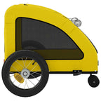 Pet Bike Trailer Yellow Oxford Fabric and Iron