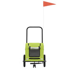 Pet Bike Trailer Green Oxford Fabric and Iron