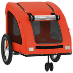 Pet Bike Trailer Orange Oxford Fabric and Iron