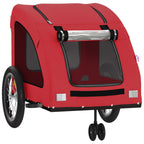 Pet Bike Trailer Red Oxford Fabric and Iron