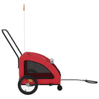Pet Bike Trailer Red Oxford Fabric and Iron
