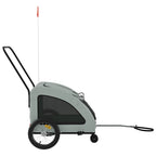 Pet Bike Trailer Grey Oxford Fabric and Iron
