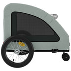 Pet Bike Trailer Grey Oxford Fabric and Iron