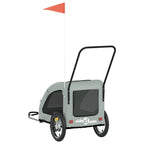 Pet Bike Trailer Grey Oxford Fabric and Iron
