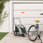 Pet Bike Trailer Grey Oxford Fabric and Iron