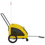 Pet Bike Trailer Yellow Oxford Fabric and Iron