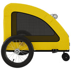Pet Bike Trailer Yellow Oxford Fabric and Iron
