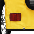 Pet Bike Trailer Yellow Oxford Fabric and Iron