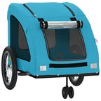 Pet Bike Trailer Blue Oxford Fabric and Iron