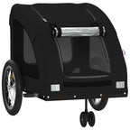 Pet Bike Trailer Black Oxford Fabric and Iron