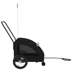 Pet Bike Trailer Black Oxford Fabric and Iron
