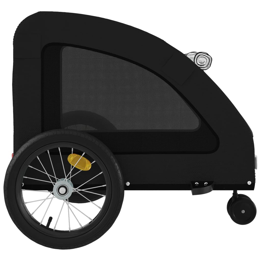 Pet Bike Trailer Black Oxford Fabric and Iron