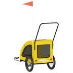 Pet Bike Trailer Yellow Oxford Fabric and Iron
