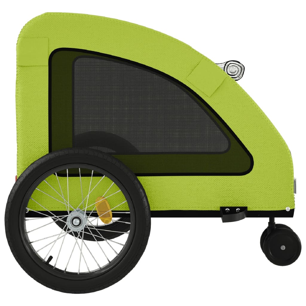 Pet Bike Trailer Green Oxford Fabric and Iron
