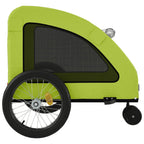 Pet Bike Trailer Green Oxford Fabric and Iron