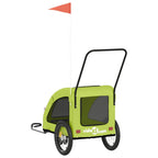 Pet Bike Trailer Green Oxford Fabric and Iron