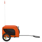Pet Bike Trailer Orange and Black Oxford Fabric and Iron