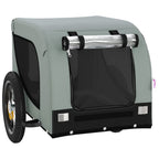 Pet Bike Trailer Grey and Black Oxford Fabric and Iron