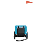 Pet Bike Trailer Blue and Black Oxford Fabric and Iron