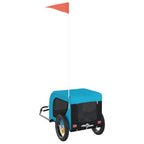 Pet Bike Trailer Blue and Black Oxford Fabric and Iron