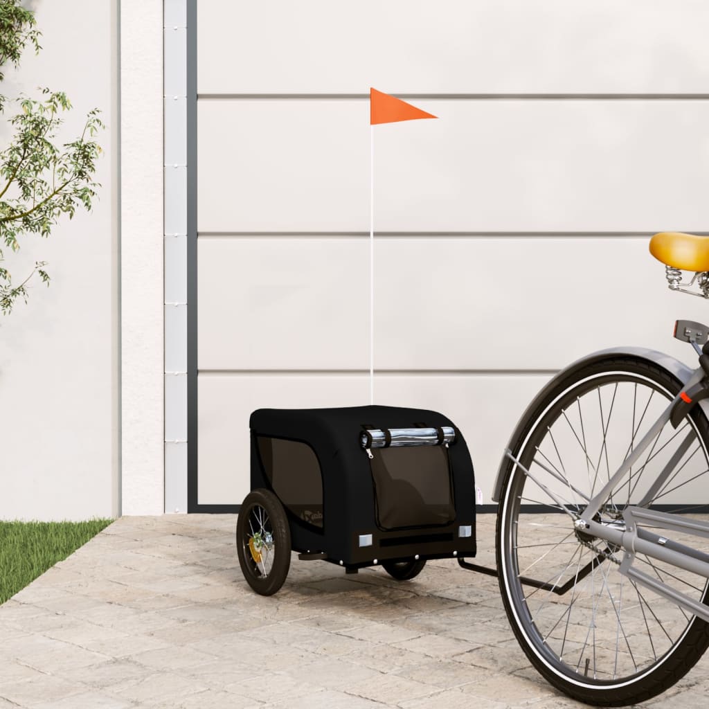 Pet Bike Trailer And Black Oxford Fabric And Iron