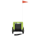 Pet Bike Trailer Green and Black Oxford Fabric and Iron