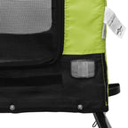 Pet Bike Trailer Green and Black Oxford Fabric and Iron