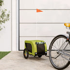 Pet Bike Trailer Green and Black Oxford Fabric and Iron