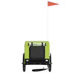 Pet Bike Trailer Green and Black Oxford Fabric and Iron
