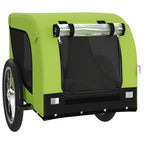 Pet Bike Trailer Green and Black Oxford Fabric and Iron