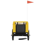 Pet Bike Trailer Yellow and Black Oxford Fabric and Iron