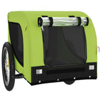 Pet Bike Trailer Green and Black Oxford Fabric and Iron