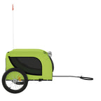 Pet Bike Trailer Green and Black Oxford Fabric and Iron