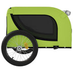 Pet Bike Trailer Green and Black Oxford Fabric and Iron