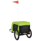 Pet Bike Trailer Green and Black Oxford Fabric and Iron