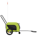 Pet Bike Trailer Green and Black Oxford Fabric and Iron