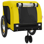 Pet Bike Trailer Yellow and Black Oxford Fabric and Iron