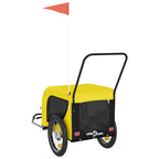 Pet Bike Trailer Yellow and Black Oxford Fabric and Iron
