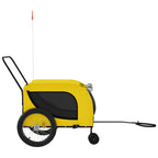 Pet Bike Trailer Yellow and Black Oxford Fabric and Iron