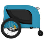 Pet Bike Trailer Blue and Black Oxford Fabric and Iron