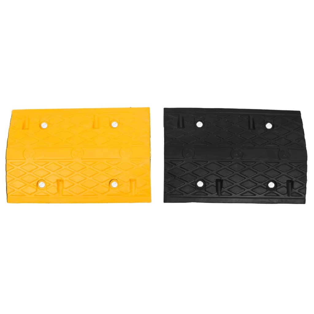Speed Hump 2 Pcs Yellow&Black 97X32.5X4 Cm Rubber