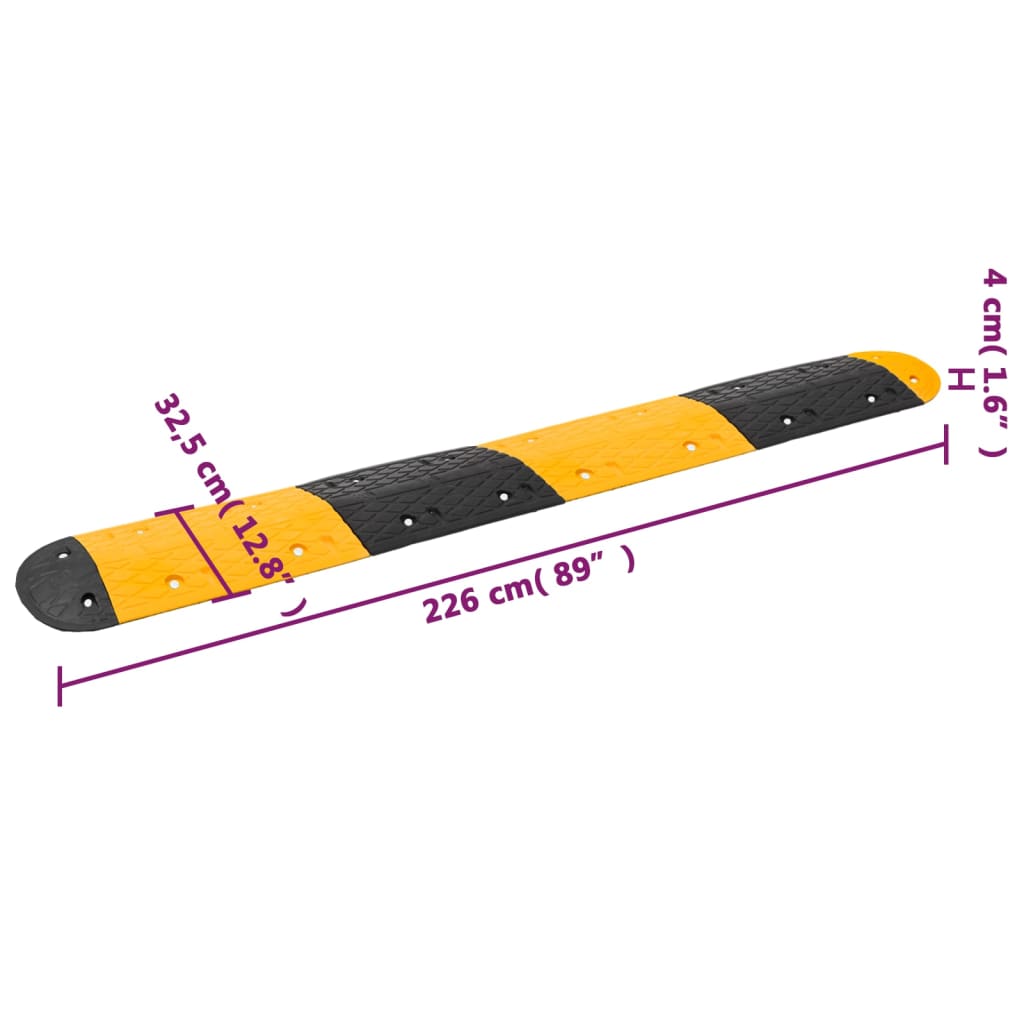 Speed Hump Yellow&Black Rubber